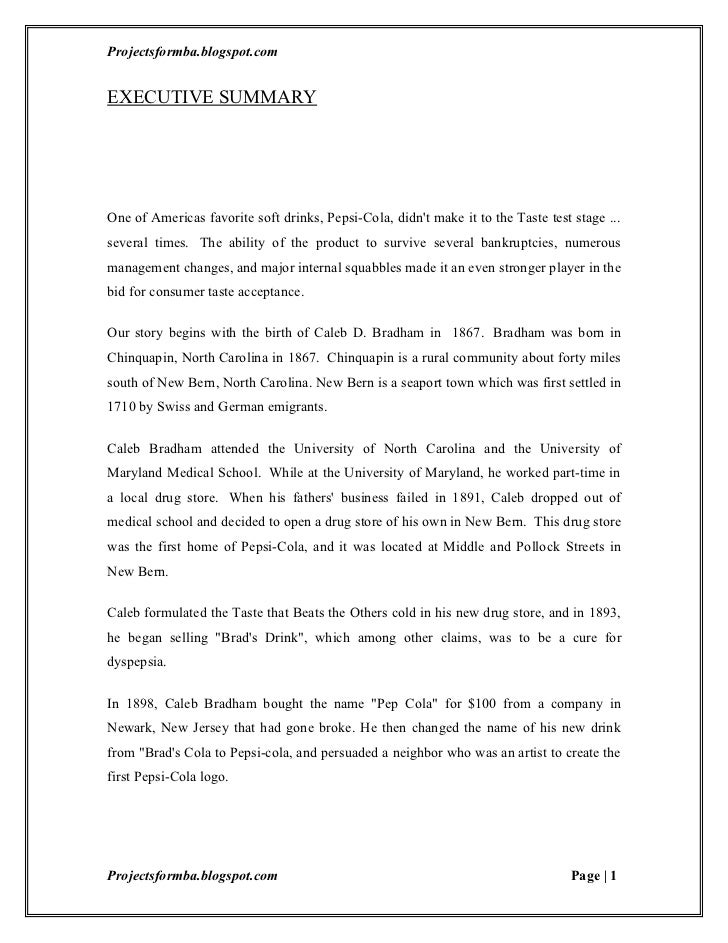 project report on pepsi vs coca cola pdf Pepsi project report